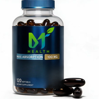 Ubiquinol OEM 100mg - 120 gélules molles - Forme de Co-Q10 à absorption élevée et antioxydant actif - Soutient