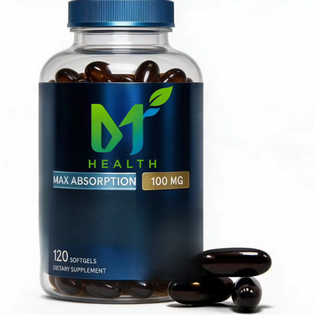 OEM Ubiquinol 100mg - 120 Softgels - High Absorption & Active Antioxidant Form of Co-Q10 - Supports
