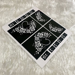 ヘナステンシル ドバイ アラブスタイル シンプルで絶妙な防水 厚みのあるカスタム一時的なタトゥーステッカー - Product Image 1