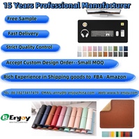 Tapis de bureau en cuir de luxe, bord cousu de qualité supérieure, imperméable, antidérapant, grand tapis de souris, taille personnalisée, cadeau pour le bureau, la maison, en stock