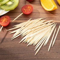 Cure-dents individuel de qualité alimentaire en bambou naturel, aromatisé à la menthe