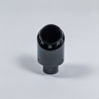Punta de escape de acero inoxidable de fibra de carbono de 4 pulgadas, nuevo diseño, titanio, negro, borde recto, estilo Ak, silenciador de coche, tubo de cola