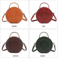 Sac à Bandoulière en Cuir Véritable pour Femme, Design Tendance, Petits Sacs à Main, Sacoche à Bandoulière pour Femme