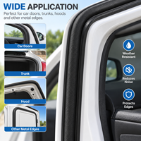 Bande d'étanchéité à joint de pression avec bride latérale, protection de bord en métal pour joints d'étanchéité automobiles, camions, VR et bateaux
