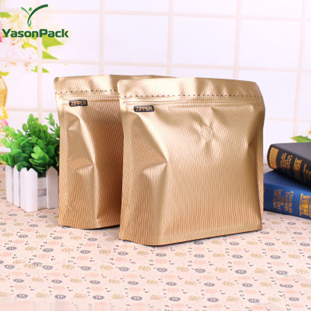 Valve à Sens unique Quad Joint Étiquette Privée Compostable Café De Taille D'échantillon Emballage Gommage Sac