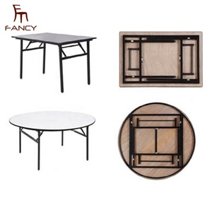 En gros bois <span class=keywords><strong>table</strong></span> ronde amovible ignifuge <span class=keywords><strong>table</strong></span> de banquet - Product Image 4