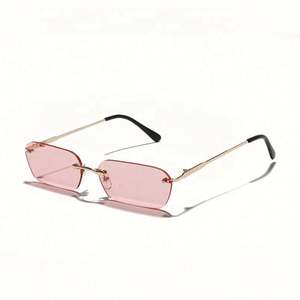 Gafas de Sol Modernas y de Moda, Estilo Urbano, 2020, para Mujer, Sin Montura, Retro, Cuadradas - Product Image 3