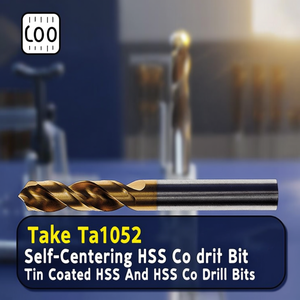Broca helicoidal autocentrante HSS-Co Ttake Ta1052 con recubrimiento de titanio y brocas HSS-Co - Product Image 3