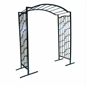 Grotall Bladdecoratie Gebogen Metalen Buitentuin Rozenboog Arbor Trellis Voor Klimplanten Buiten