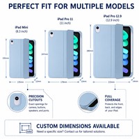 Étui souple en TPU pour tablette iPad 10e génération 10,9 pouces 2022 et iPad 11e génération A16 2025 avec support intelligent pliable et emplacement pour stylet intégré