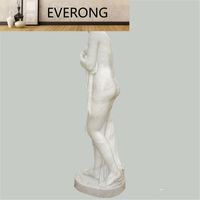 Sculpture antique de femme nue en marbre naturel, statue de jardin de corps féminin nu