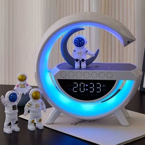 Altavoz para Sala de <span class=keywords><strong>Estudio</strong></span> con Carga Inalámbrica, Luz Ambiental RGB, Reloj, Ahorro de Espacio, Sistema de Audio para Oficina, Escritorio, Cine en Casa - Product Image 5
