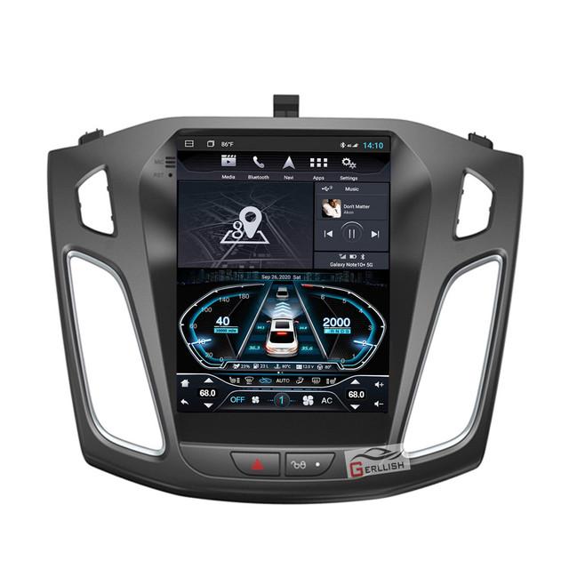 Gerllish 10.4" Tesla Style Android Car Video Auto Multimedia Dvd Gps Player for Ford Focus 3 2012-2017 Radio Stereo Head Unit