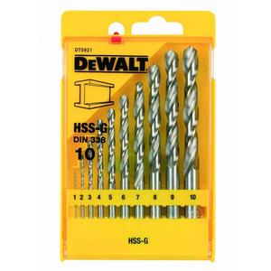 DEWALT - DT5921-QZ kit de 10 forets HSS-G dans un boîtier en plastique-EAN 5011402374137 DRILL BITS DRILL SETS - Product Image 1
