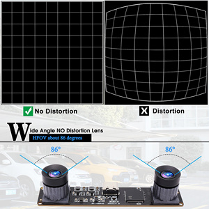 Elp tốc độ cao 1080p 60fps Stereo web máy ảnh đồng bộ Góc rộng ống kính kép 3D Vision Camera USB 4MP cho <span class=keywords><strong>PC</strong></span>, <span class=keywords><strong>Android</strong></span> điện thoại - Product Image 4