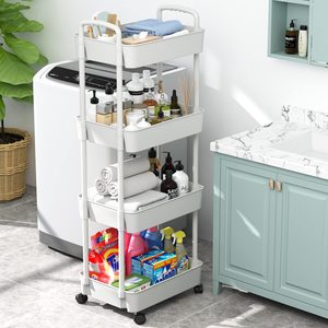 Chariot de rangement mince en plastique moderne et coloré pour <span class=keywords><strong>cuisine</strong></span>, étagère de rangement pour <span class=keywords><strong>cuisine</strong></span>, vente en gros - Product Image 4