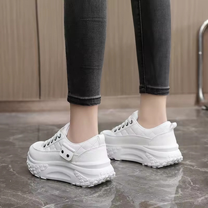 รองเท้ากีฬาลำลองสำหรับผู้หญิงปี 2026 รองเท้าผ้าใบพื้นหนาเพิ่มความสูง สไตล์ Dad Sneakers ระบายอากาศได้ดี แรงบันดาลใจจากฤดูใบไม้ผลิและฤดูใบไม้ร่วง - Product Image 5