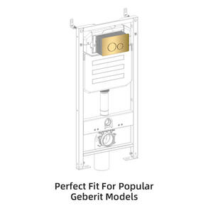 Panel de Botones para Tanque de <span class=keywords><strong>Agua</strong></span> Oculto, Acero Inoxidable, <span class=keywords><strong>Cisterna</strong></span> Empotrada, Acabado Dorado Cepillado, Placa de <span class=keywords><strong>Doble</strong></span> Descarga para Geberit Sigma - Product Image 2