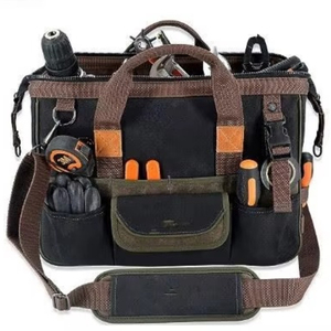 Free Sample 32-Pockets Waxed casual <b>tool</b> <b>bag</b>, Heavy-Duty <b>Electrician</b> <b>tool</b> <b>bag</b>, HVAC 16" <b>Tools</b> <b>bag</b> carrier, <b>Tool</b> <b>bags</b> for - Product Image 1