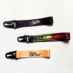 Motorcycle Key Embroidery Buckle Carabiner <b>Hook</b> <b>Clip</b> Moto Carabiner Wrist Woven Label Trend Pendant Keychain Key Holder - Product Image 3