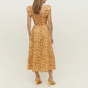 Robe de plage pour femme, bretelles sur le devant, motif Floral, coupe Slim, collection été - Product Image 4