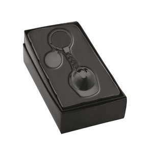 Porte-clés en silicone et métal, casque bruni D=40mm - Product Image 2