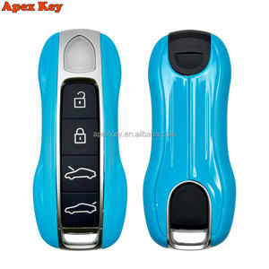 Fundas de Repuesto para Llaves de Alta Calidad en Azul Bebé para Porsche con Pegatinas para Crear Marcos de Fotos Artísticos - Product Image 1