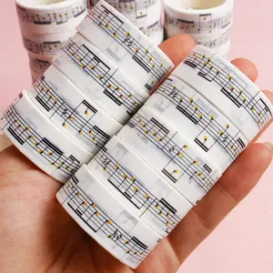 Removable sheet music and paper tape Music tape hand tent material paper tape music printing diy decorative 10 packs home decor