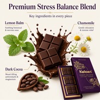 Stress Balance Botanical Chocolate Lemon Balm Chamomile 3 Squares