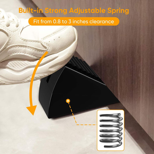 Tope de puerta metálico de alta resistencia, el más fuerte, grande, ajustable, con resorte, de hasta 3 pulgadas de altura para la parte inferior, para oficina y escuela - Product Image 2