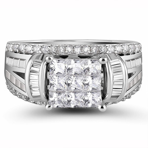 Anello da matrimonio da uomo con zirconi larghi, gioiello da dito di lusso e audace per il business - Product Image 4
