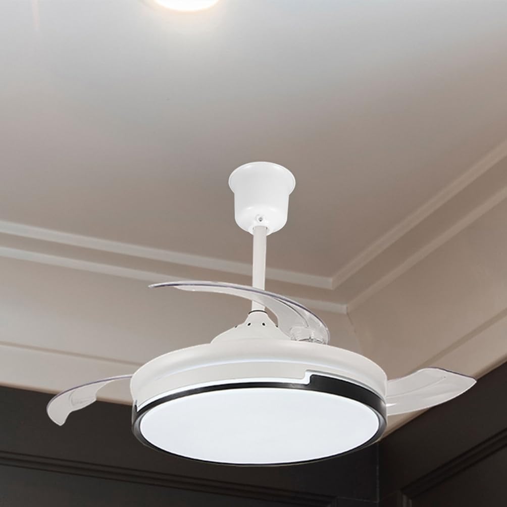Modern LED Ceiling Fan Lamp Remote Control Living Room Style AC/DC Motor Dimmable