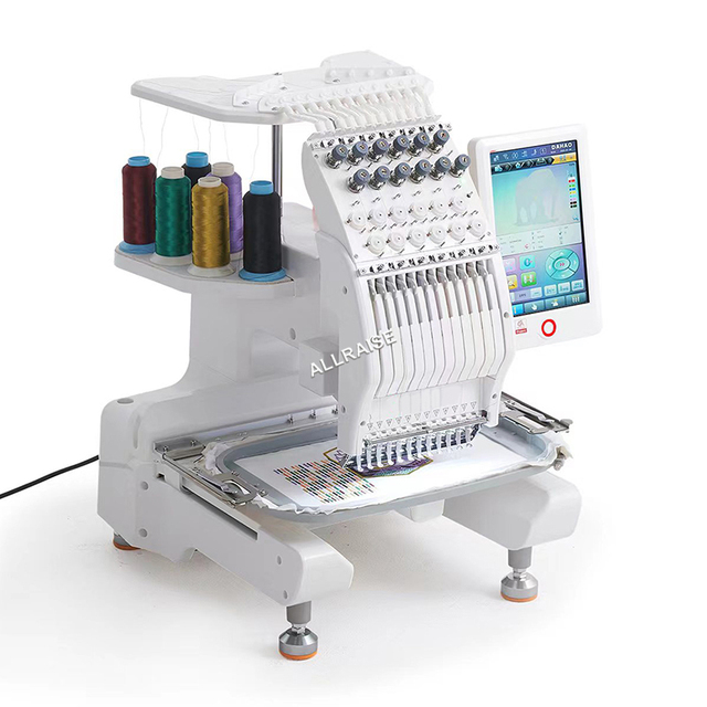 Factory Price 12 Needle Commercial Embroidery Machine Easily Operating Embroidery Machine 1 Head for Garment and Hat Industry