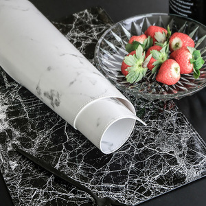 Custom Leather Dining PU Table Place Mats Heat-Resistant Anti-Skid Kitchen Table Decoration Mats <strong>Marble</strong> Leather <strong>Placemat</strong> - Product Image 3