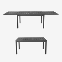 Table d'extérieur moderne et portable Ileisure, extensible, en bois et acier, gain de place, pour pique-nique et repas, mobilier d'extérieur et de maison, prix usine