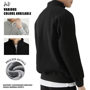 Fabricant de sweats à capuche personnalisés en molleton French Terry, 100% coton polyester, sweat à capuche avec fermeture éclair 1/4, sweat à capuche demi-zip, sweat à capuche <span class=keywords><strong>polo</strong></span> - Product Image 2