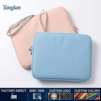 2026 Sarung Tablet Warna Solid 10.9-11 Inci, Tas Tablet Ramping dengan Resleting dan Tali Pergelangan Tangan, Kantong Ringan untuk Bekerja
