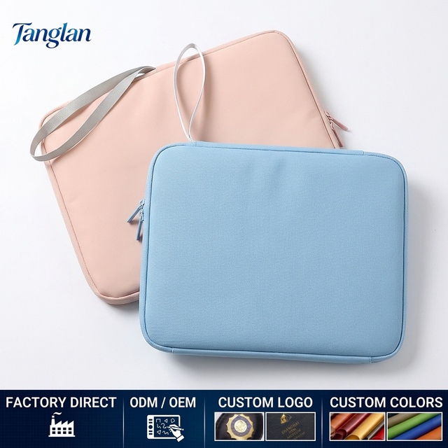 Tanglan Solid Color Tablet Sleeve 10.9-11 Inch, Slim Zipper Tablet Case with Wrist Strap, Lightweight Pouch for Work