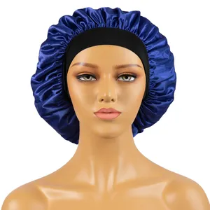 Vente en gros SATIN WIDE BAND SLEEP CAP et cheveux wraps designer bonnet maman et moi bonnets