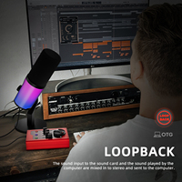 Carte son audio Debra Audio Mixer avec interface DSP multifonction et réverbération pour l'enregistrement et la diffusion en direct