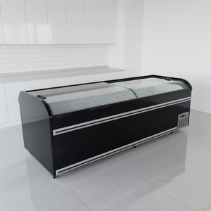 Congelador comercial de exhibición rápida con doble puerta de vidrio para pescado congelado y helados, refrigerador y enfriador para el hogar - Product Image 2