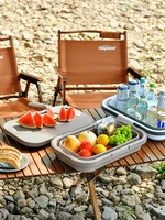Ensemble de paniers de pique-nique HISPEED, pliables, portables, en plastique PP, 20-35L, boîte de cuisine multifonction avec poignée souple