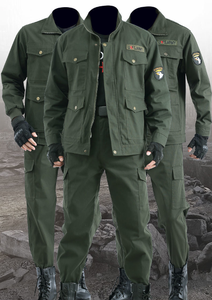 Tuta da lavoro in puro cotone da uomo primavera e autunno tuta da lavoro ispessita, auto riparazione saldatura abbigliamento da lavoro - Product Image 3