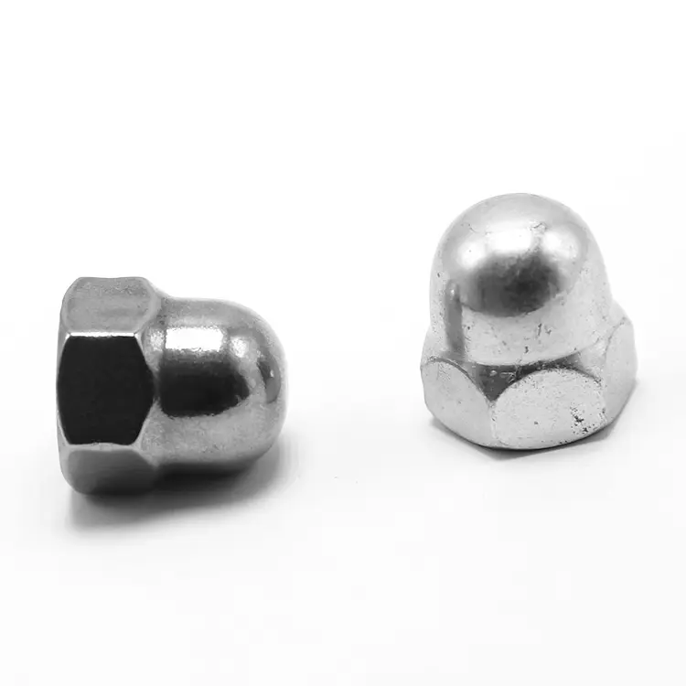 Polished Widely Application Wholesale Polished Stainless Steel Domed Hex Hexagon Head Round Nuts