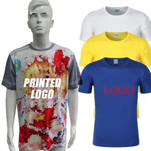 Özel logo boş homme düz ucuz 100% polyester süblimasyon erkek spor hızlı kuru t shirt tee gömlek erkekler için