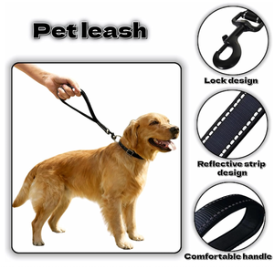 Nylon Solid Reflective <strong>Dog</strong> Training Leash Short Large <strong>Dog</strong> One-Step <strong>Pull</strong> for Labrador Golden Retriever Medium &amp; Large <strong>Dogs</strong> - Product Image 3