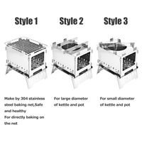 HOMFUL – grille de jardin extérieure, hauteur efficace réglable, barbecue pliable et Portable