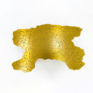 Table basse de luxe industrielle contemporaine en acier inoxydable doré, modèle BOCA-CT-01-EDEN GOLD, de la gamme haut de gamme Factory Outlet. - Product Image 5