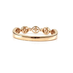 Livraison rapide Bague d'éternité fine et classique en or rose plaqué or 18 carats de haute qualité pour femmes avec diamants véritables pour les fêtes et les mariages - Product Image 3