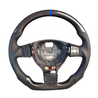 Volant de voiture en cuir perforé de haute qualité avec fibre de carbone, accessoires de voiture, volant pour Volkswagen B6 MK5 Golf 5 GTI R